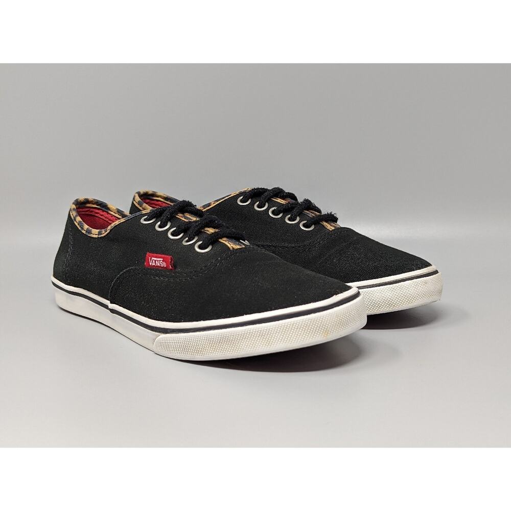 Vans Unisex Skate Shoes Lo Pro Black Leopard Sneakers Size Men's 4.5 Womens 6